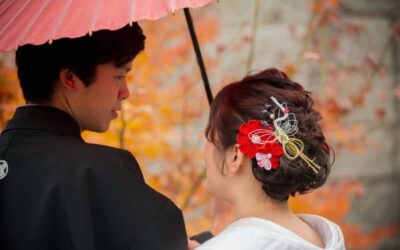 愛犬と一緒にスタジオ撮影〜白無垢&色打掛〜