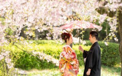 花田苑ロケーション+スタジオ前撮り撮影〜ペットと一緒に撮影可