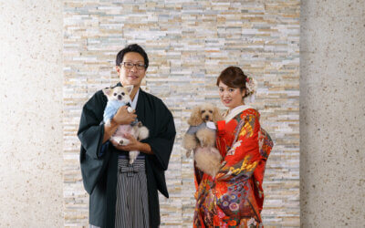 大事な家族（ペット）と一緒にスタジオ撮影