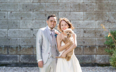 愛犬と一緒にフォトウェディング♡