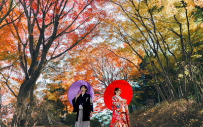 花田苑で紅葉フォトウェディング