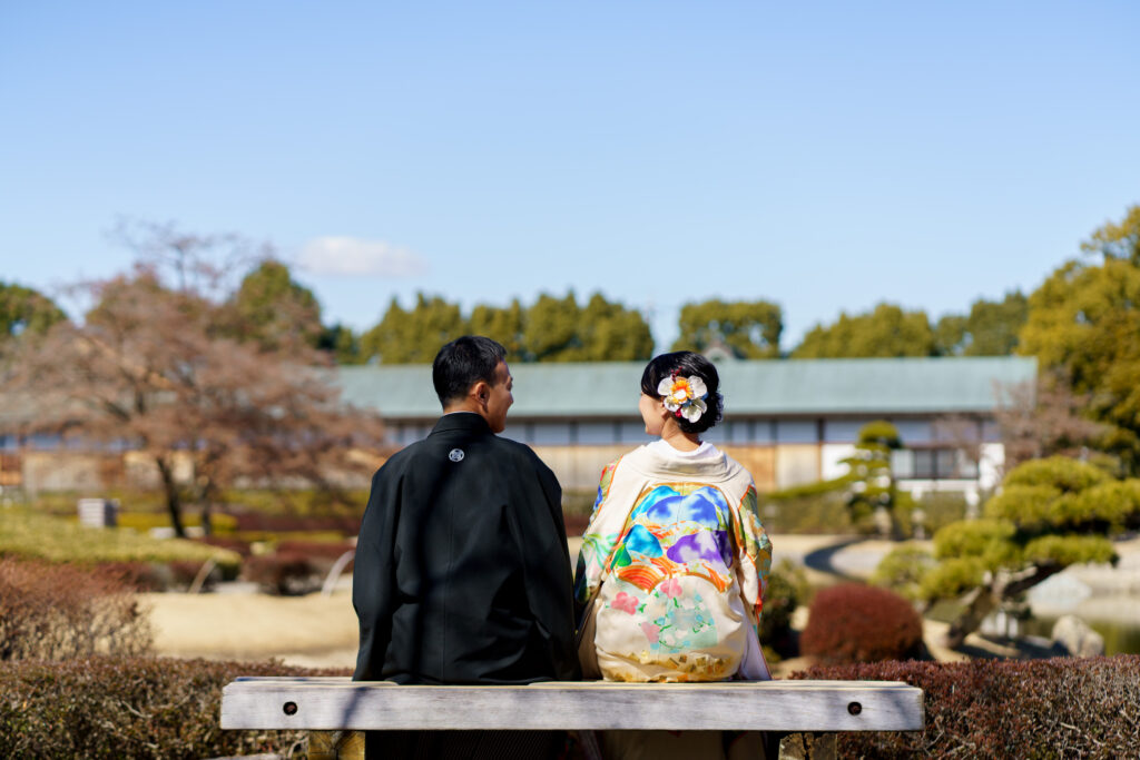 花田苑で和装前撮り撮影