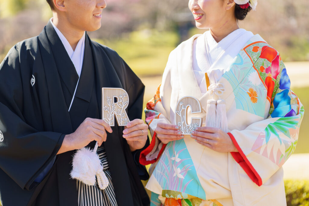 花田苑で和装前撮り撮影