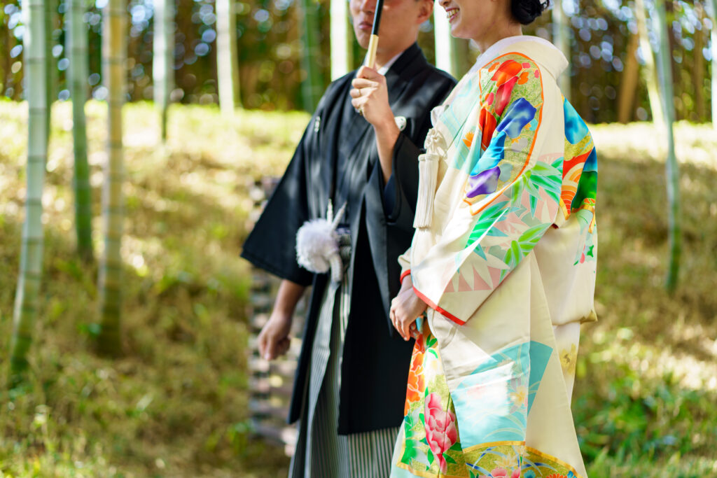 花田苑で和装前撮り撮影