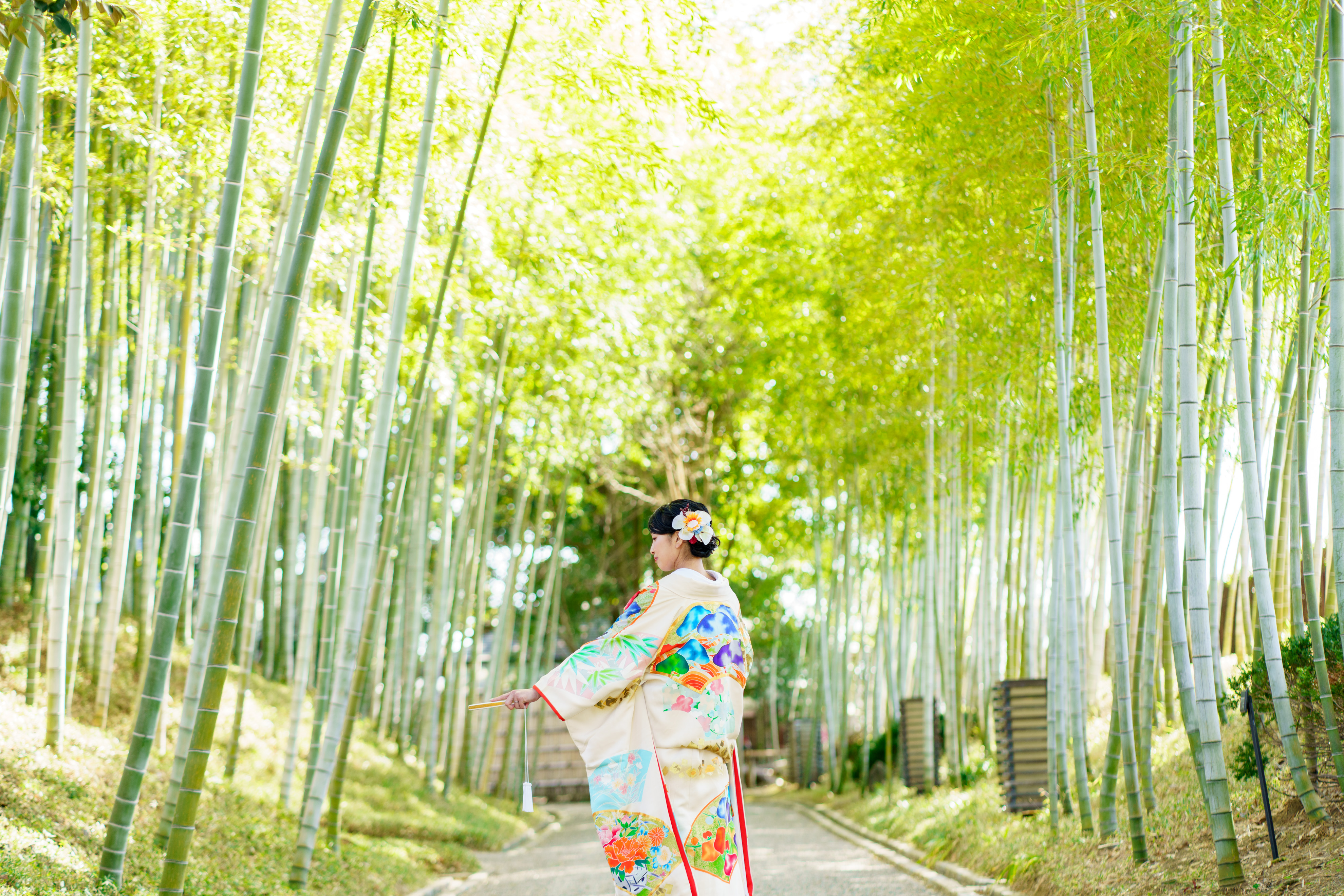 花田苑で和装前撮り撮影